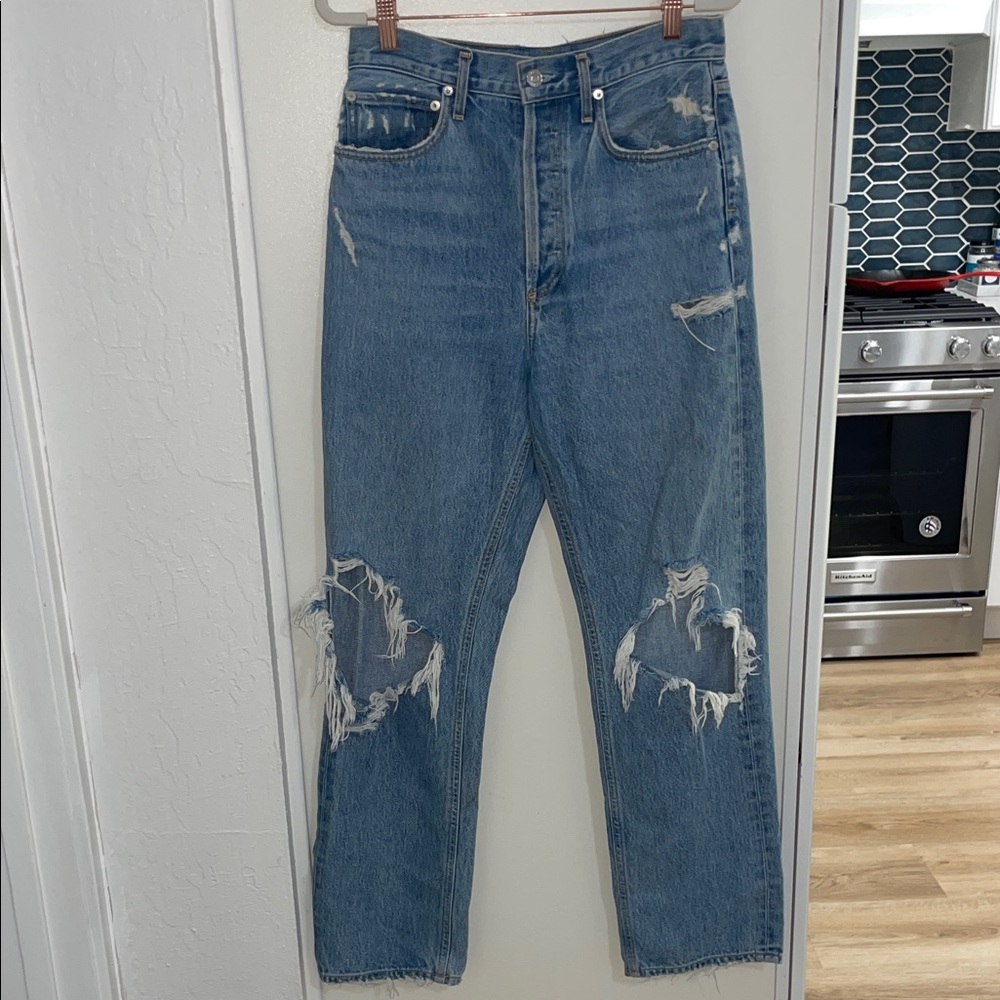 Agolde Distressed High Rise Jean | 27 (altered)